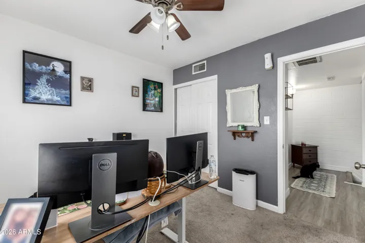 Secondary Bedroom used as an office