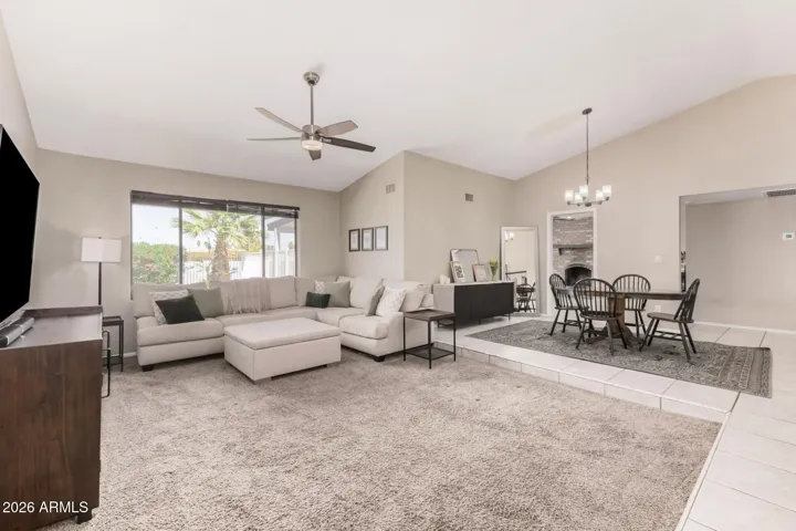 High vaulted ceilings.