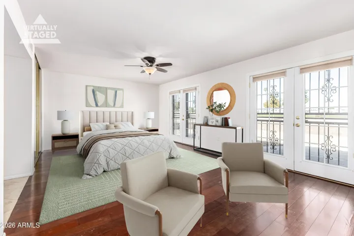 Virtually Staged Primary Bedroom