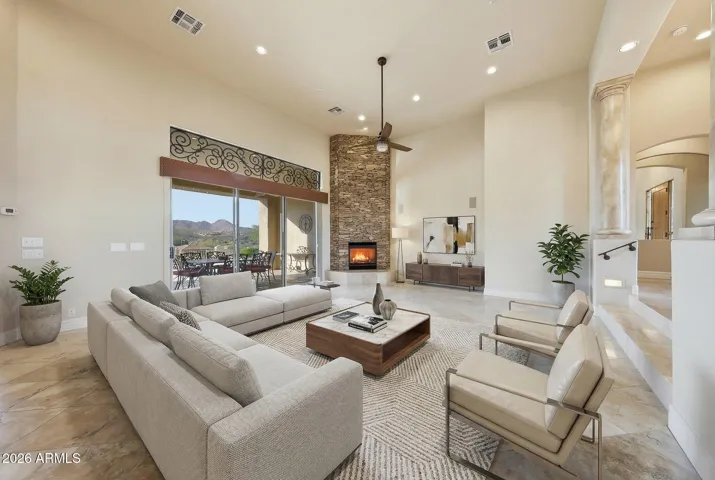 Virtually Staged living room