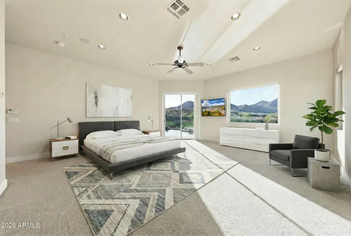 Virtually Staged Primary Suite