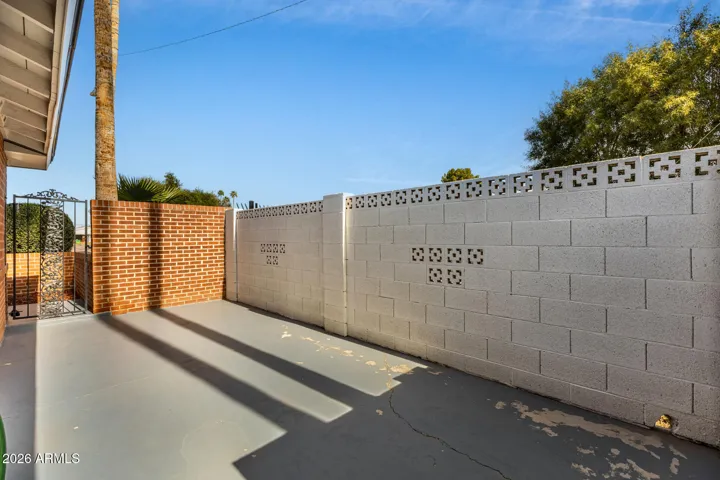 Private patio off 4th bedroom