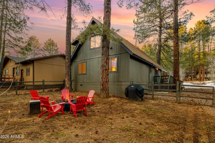 Fully fenced backyard with firepit area, NEW exterior paint, freshly painted shed, and NEW propane tank.