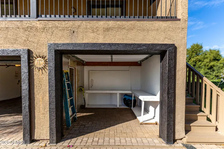 3rd Car Garage converted to Workshop, can be turned back to 3rd bay