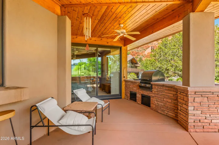 Outdoor Patio with Built-in Barbecue