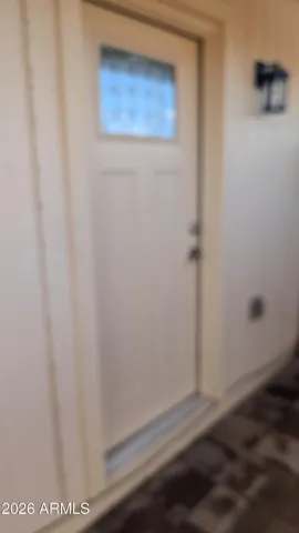 Guest house door.