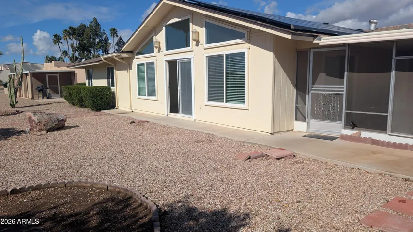 Screened in patio.