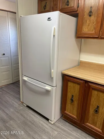 Fridge in the kitchen