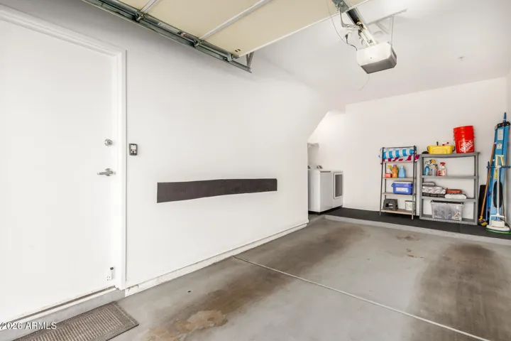 Laundry in garage as well