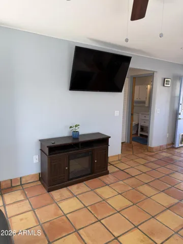 TV and electric fireplace