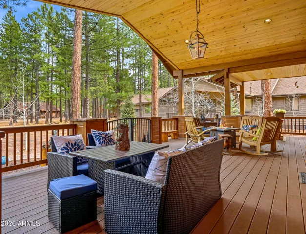 Large entertaining covered porch