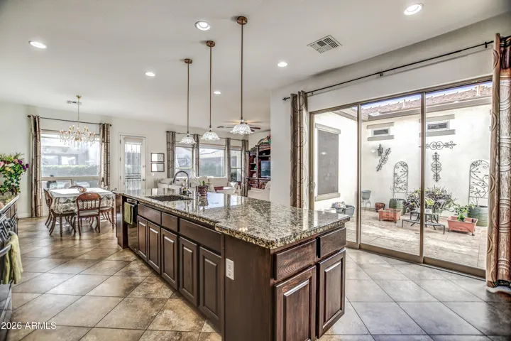 Kitchen view to Atrium