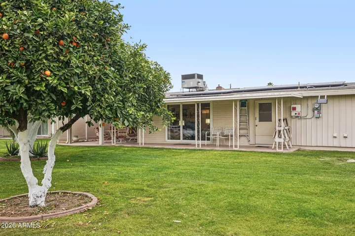 The back of the home.