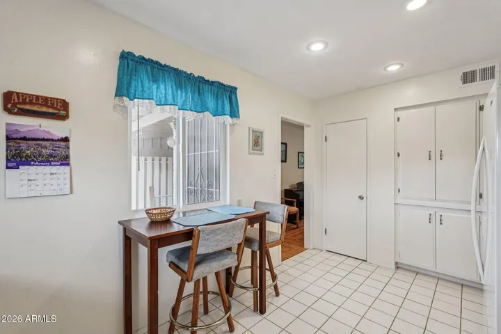 The dinette in the kitchen.
