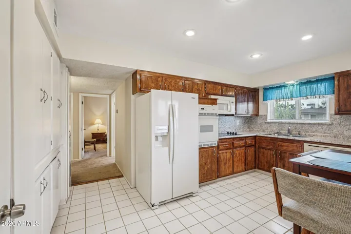 The dinette and kitchen.