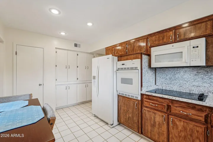 The dinette and kitchen.