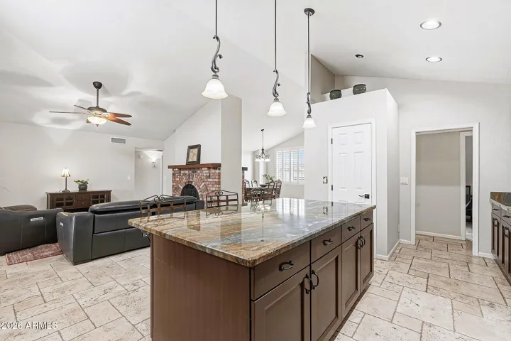 Kitchen is open to the family room. Perfect for entertaining!
