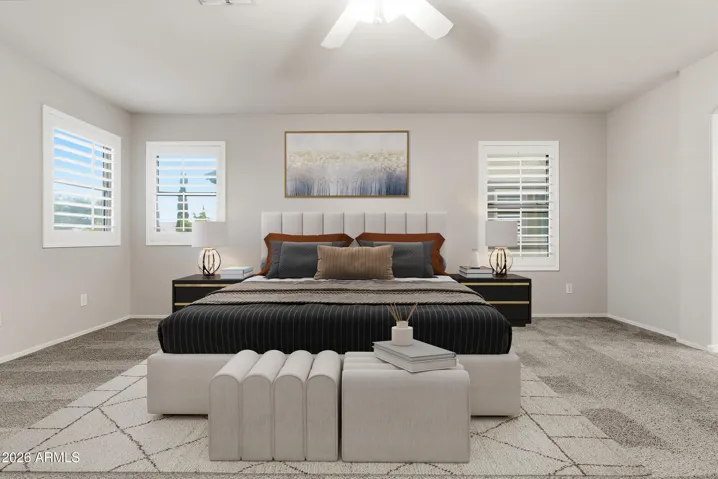 Virtually Staged Bedroom