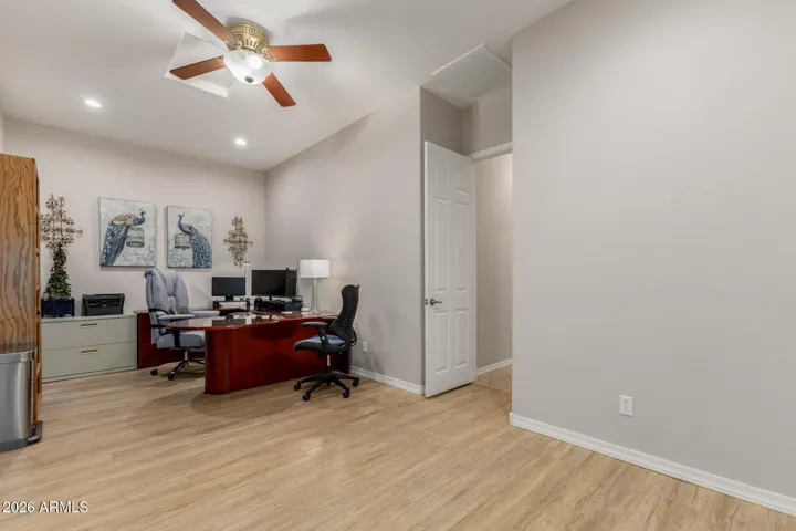 Bonus room currently being used as an office.