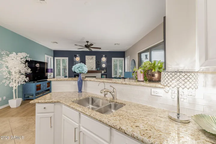 Kitchen toward the family room.