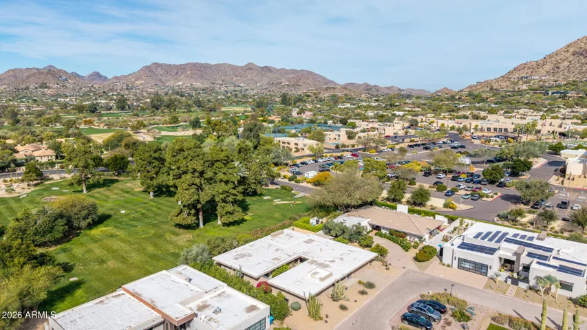 Overhead View Shows Adjoining Camelback Resort Green Area
