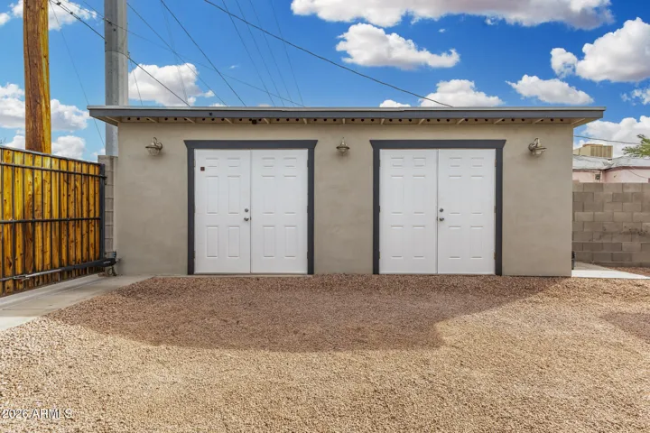 Storage shed.