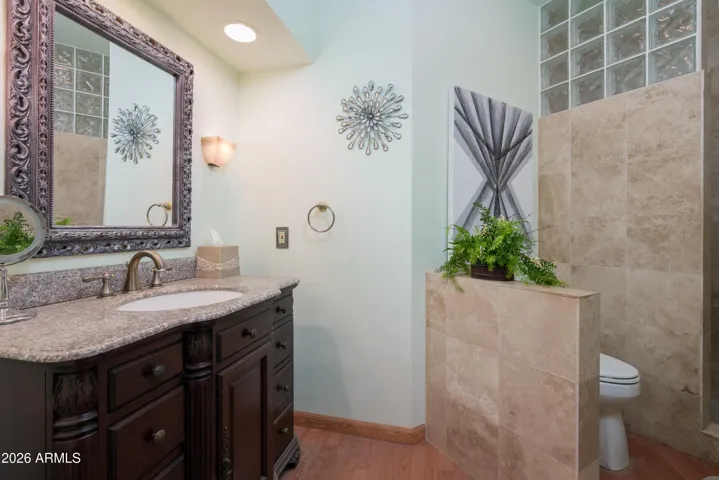 large cabinet style sink in 2nd bathroom