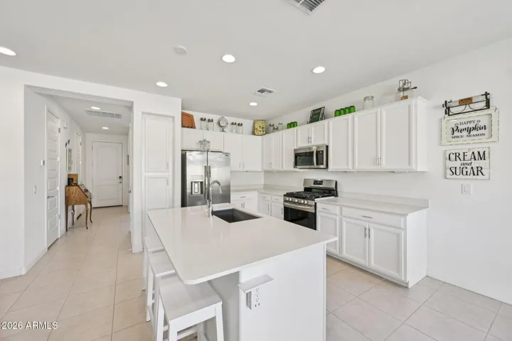 The open kitchen.