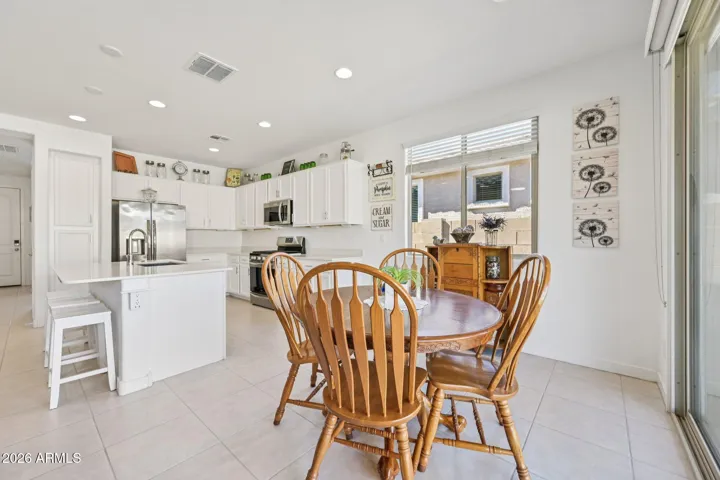 The dining area.