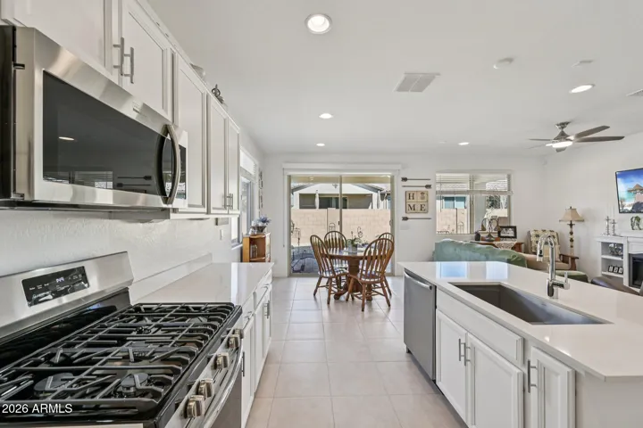The open kitchen.