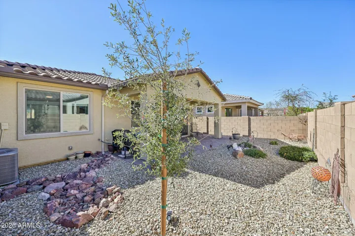 The back of the home.