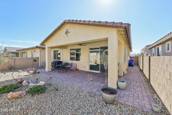 The covered paver patio.
