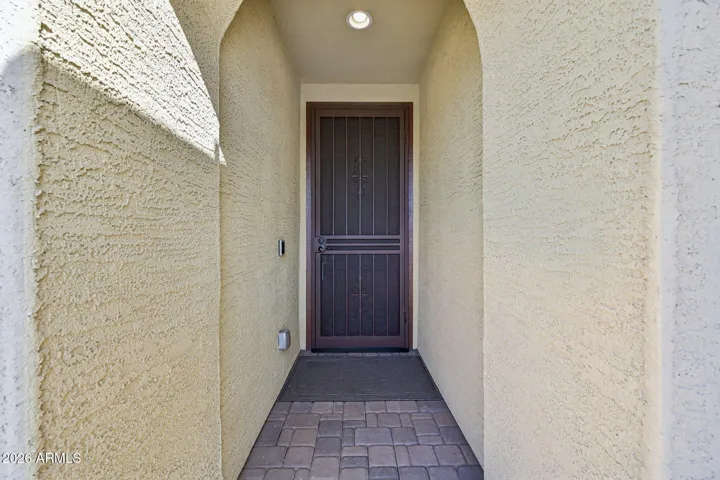The entrance.