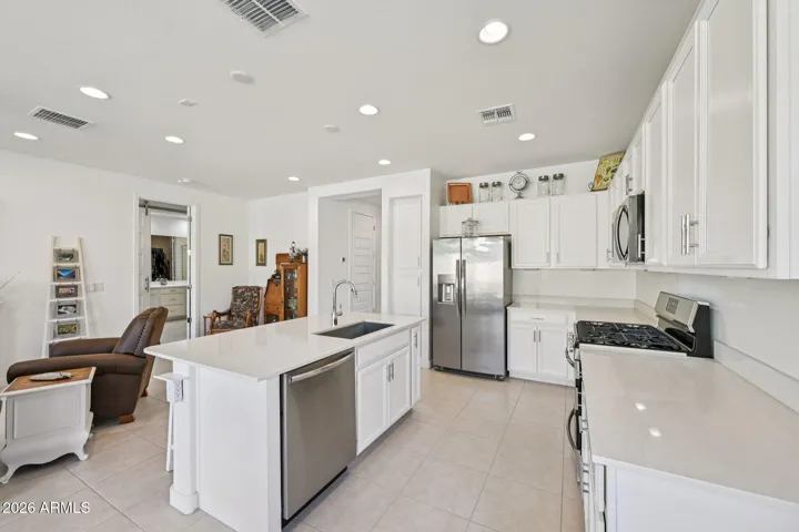 The open kitchen.