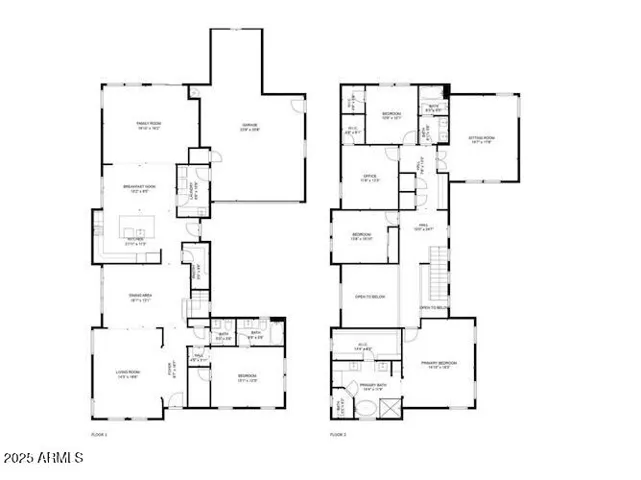 5 Bedrooms/4 Baths: DOWN STAIRS: Living Room, Dining Room, Downstairs Ensuite, 1/2 Bath, Kitchen, Family Room, Laundry Room, Tandem 3 Car Garage: UPSTAIRS: Primary EnSuite, 3 Bedrooms, Hall Bath, Media Room/Office