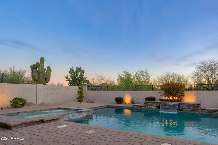 Firepit and water feature