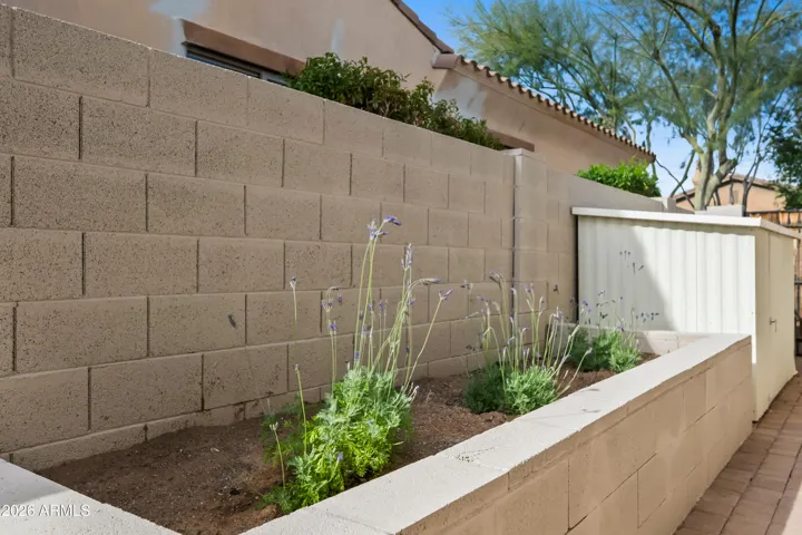 Side yard garden bed