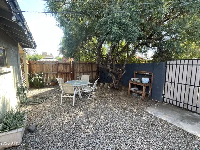 backyard of casita