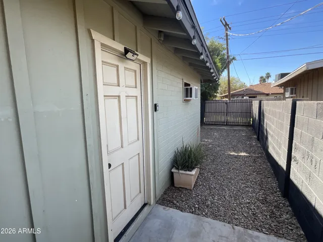 front entrance to casita