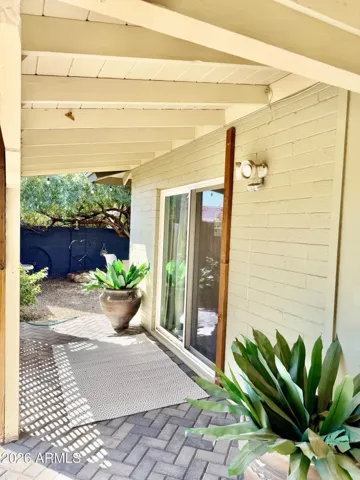 Sliding glass door to casita
