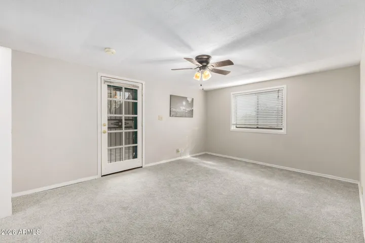Main Bedroom with door to exterior.