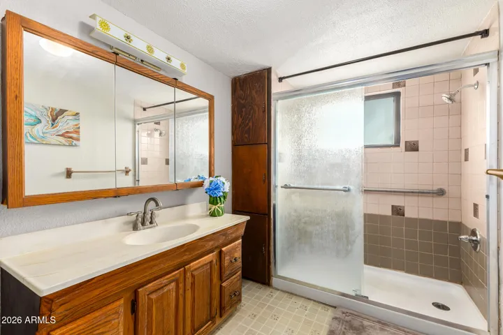 Large bathroom area.
