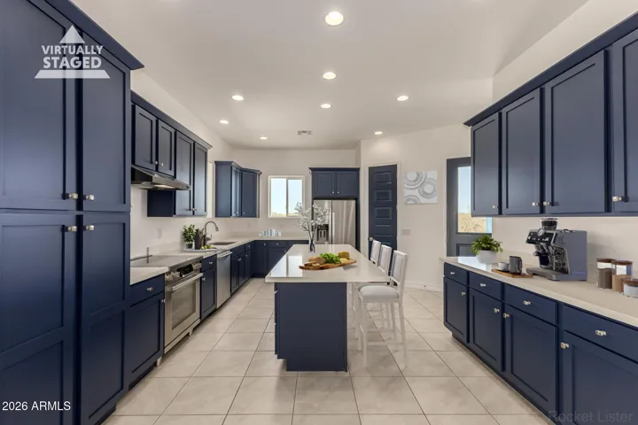 Chefs Kitchen, view from Living Room