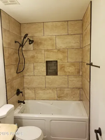 Jet tub hall bathroom