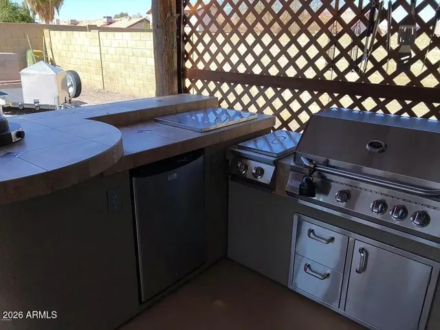 Built in BBQ and Fridge