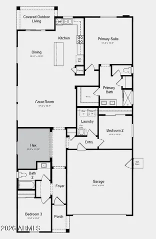 Additional Highlights Include: Flex in place of bedroom, pavers at front porch, entry walk, and driveway, and alternate AC location with gate.