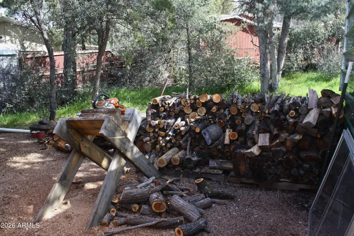 Wood Storage and cutting area