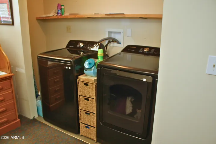Washer and dryer in basement