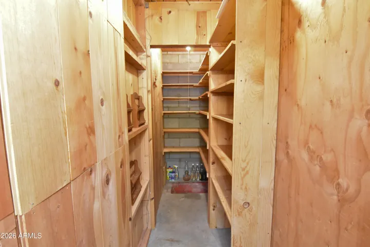 Walk in pantry/ food storage in basement
