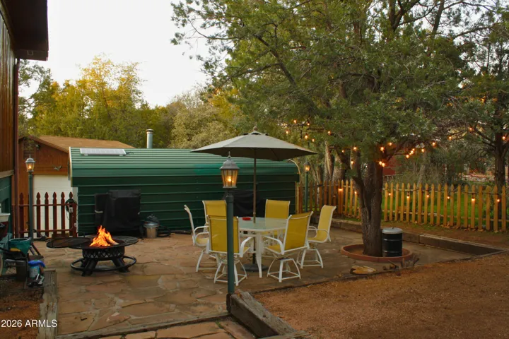 Warm and cozy backyard